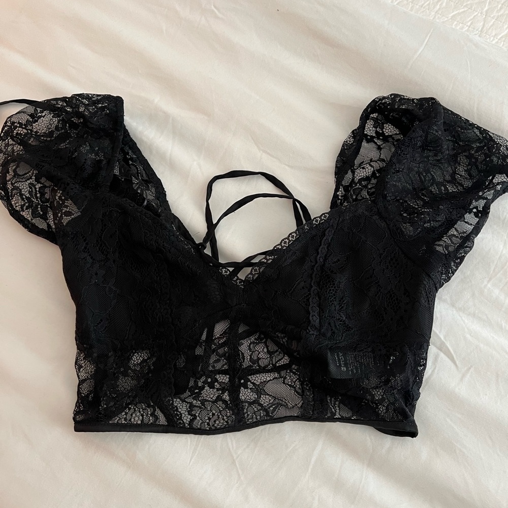 Urban Outfitters Lace crop top (ties in back)